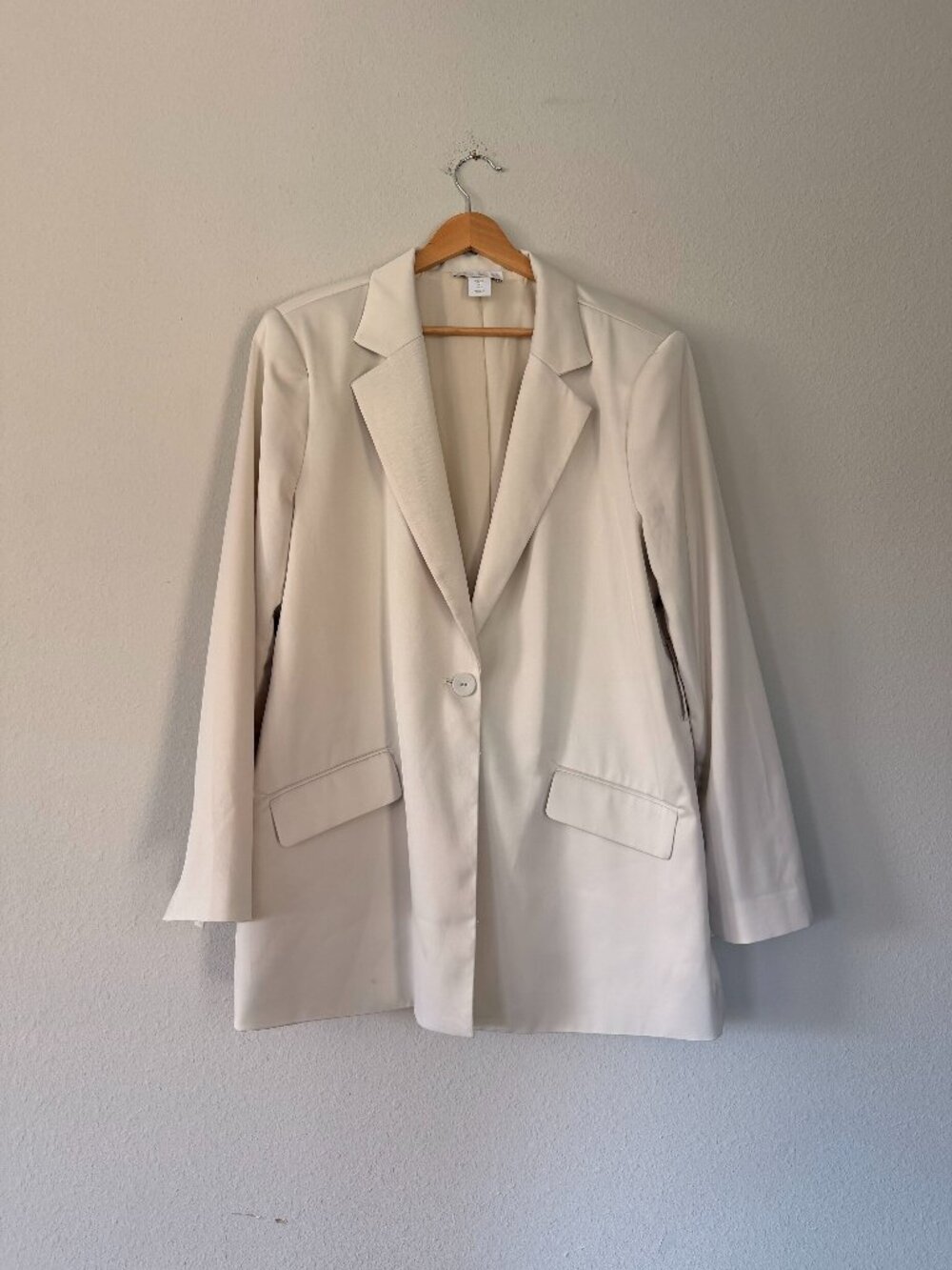 House of Harlow 1960 Ivory Satin Blazer - Sz L